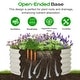 preview thumbnail 12 of 14, Aoodor 17'' Tall Aluzinc Metal Raised Garden Bed 42'' Round - Outdoor Open-Ended Base Garden Planter Box - N/A