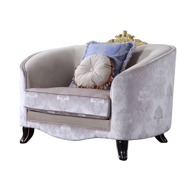 Peralta Cream Arched Backrest Accent Chair with Cabriole Leg