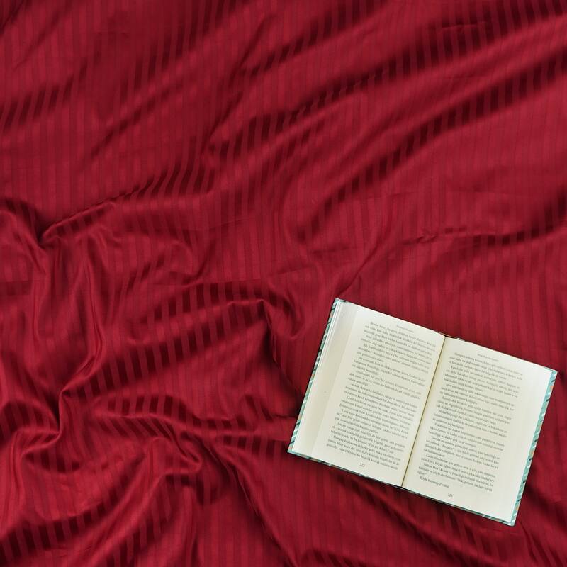Satin Duvet Cover Set, High Quality Turkish Cotton Queen Size Set, 1 Duvet Cover, 1 Fitted Sheet and 2 Pillowcases