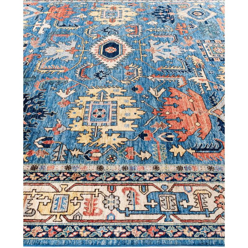 Serapi One-of-a-Kind Hand-Knotted Area Rug - Blue - 8' 11" x 11' 9"