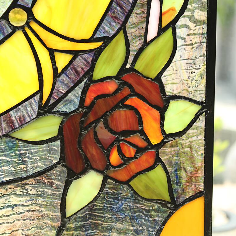 Floral Design Window Panel/Suncatcher