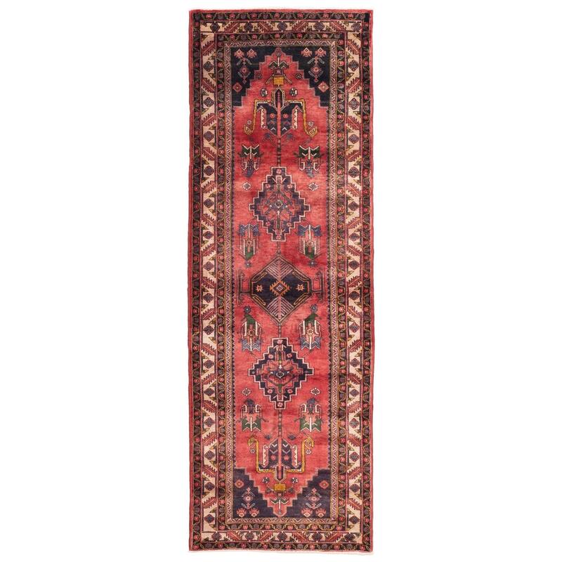 ECARPETGALLERY Hand-knotted Konya Anatolian Red Wool Rug - 3'7 x 11'0