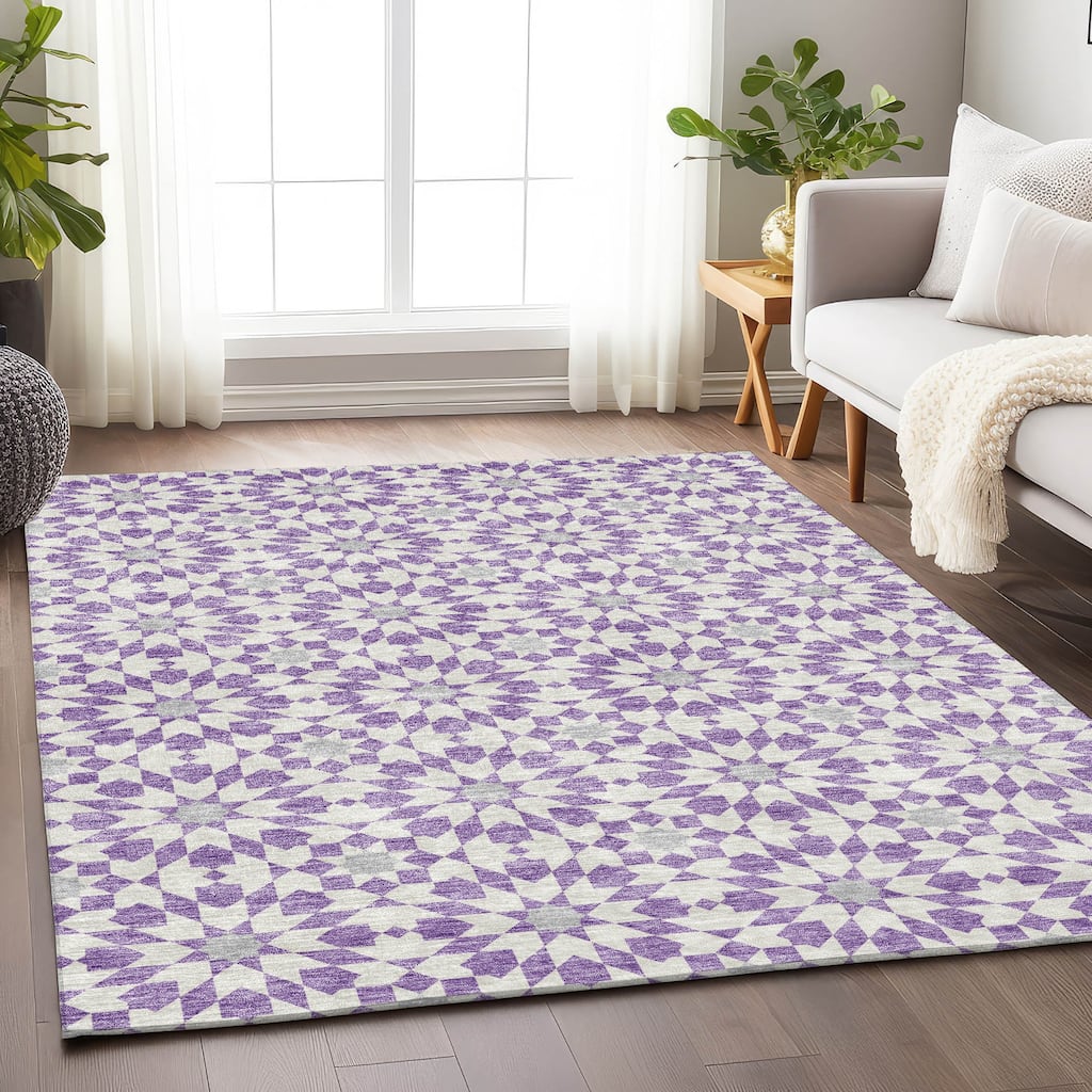 Premium Washable Super Soft Modern Mosaic Mayfield Rug