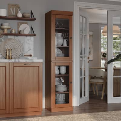 100% Solid Wood 16.5" Kitchen Pantry Cabinet with Doors by Palace Imports
