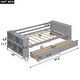 preview thumbnail 12 of 14, Twin Size Pine Wood Daybed Frame with Bookcase and Drawers