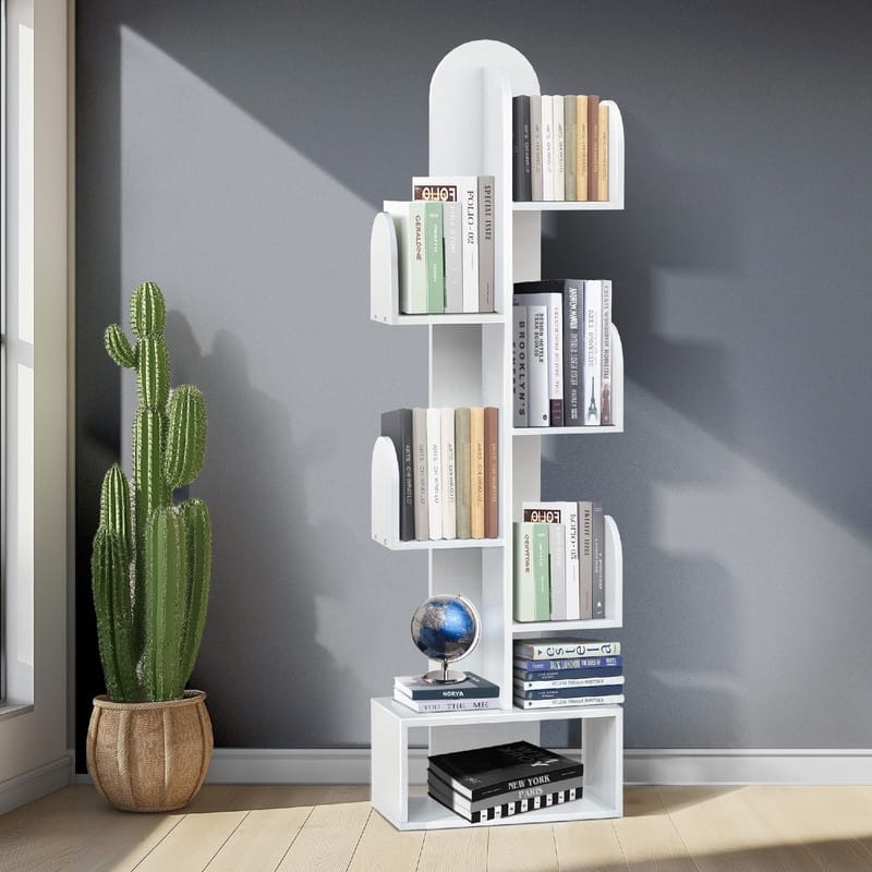 Cactus Tree Bookshelf - 15"D x 6.3"W x 49"H