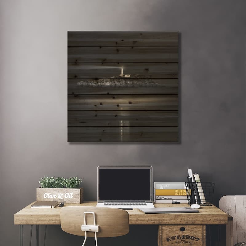 The Light That Guides Us Print On Wood by MARCOantonio - Multi-Color