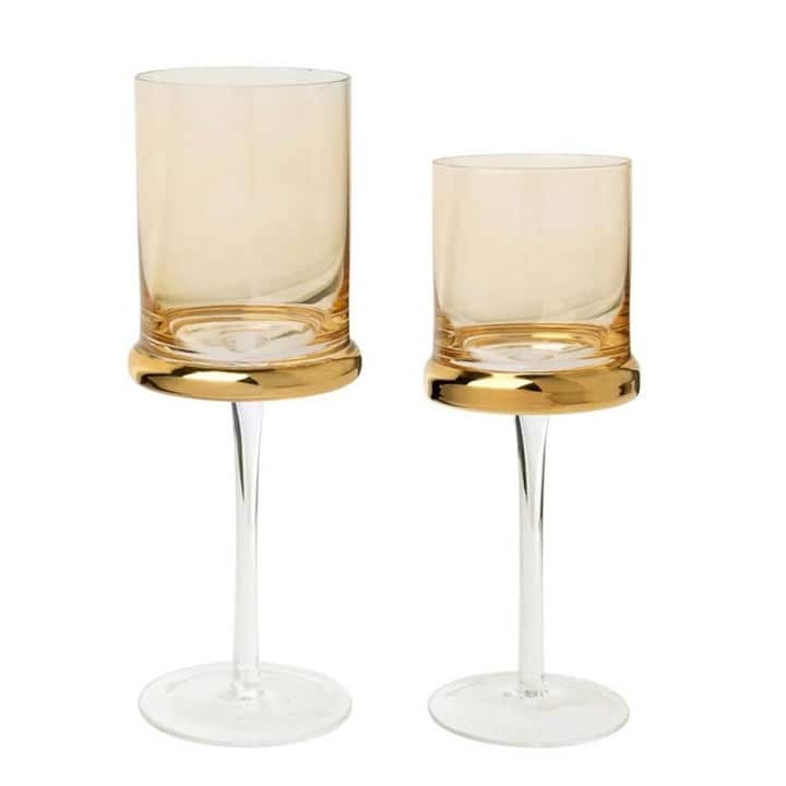 Glasses with Gold Ring, Set of 6