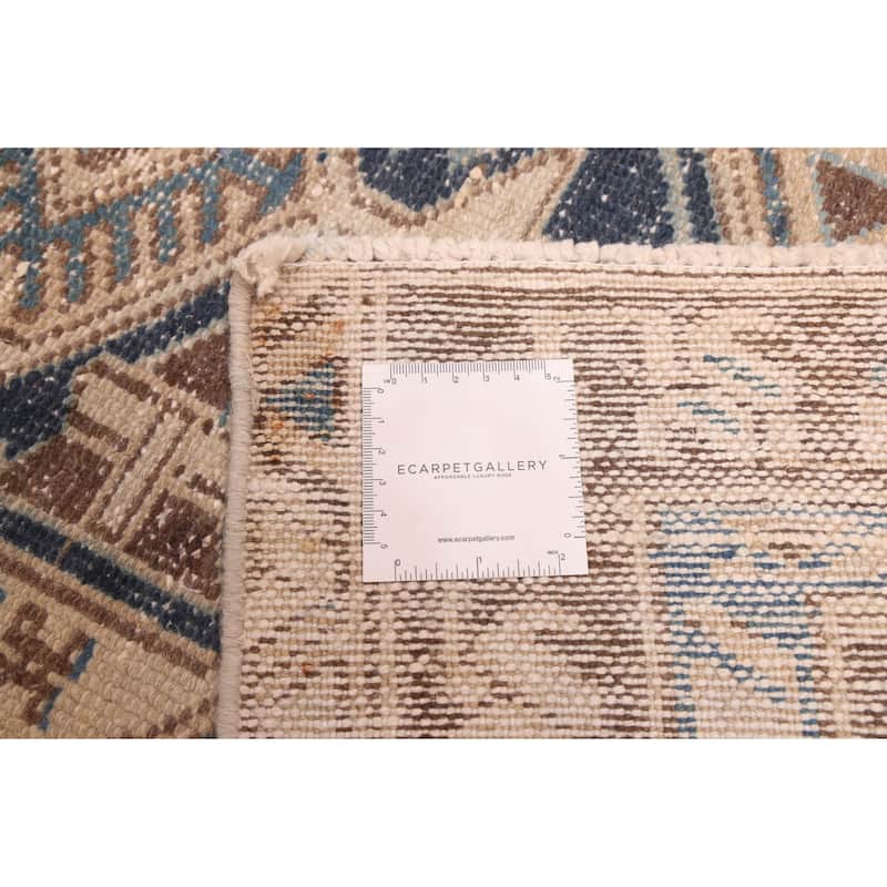 ECARPETGALLERY Hand-knotted Antalya Vintage Beige Wool Rug - 3'3 x 10'0