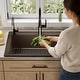 preview thumbnail 21 of 82, Karran Drop-In Quartz 33 in. 1-Hole Single Bowl Kitchen Sink Kit