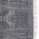 preview thumbnail 4 of 3, 2 x 3 Feet Cotton Rug with Batik Print and Fringes, Blue and White - M