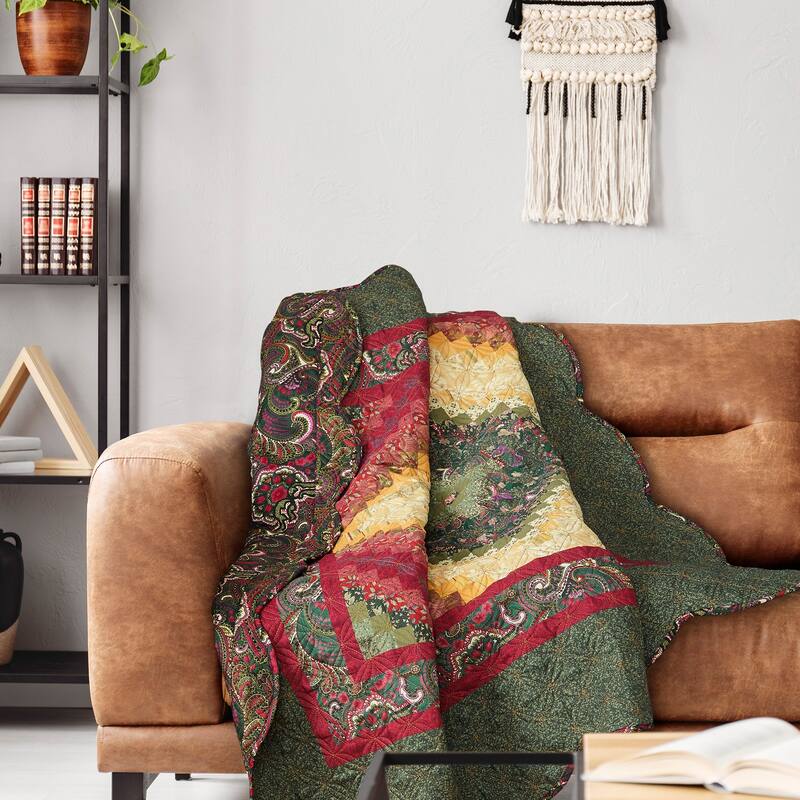 Donna Sharp Spice Postage Stamp Polyester Throw