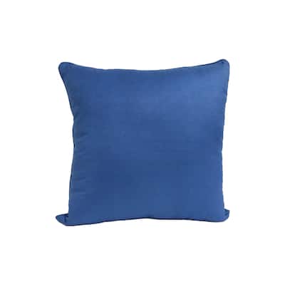 Home&Manor Premium Silk Throw Pillow 18" Royal Blue