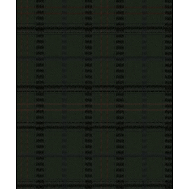 Seabrook Designs Tailor Plaid Prepasted Wallpaper - 20.9 in. W x 33 ft. L - Greenery