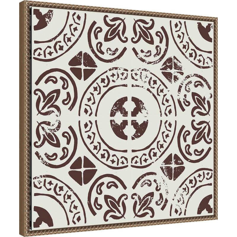 Custom Ceramic Tile No. 4 by Melissa Wang (22 x 22 in.), Framed Canvas Wall Art Print