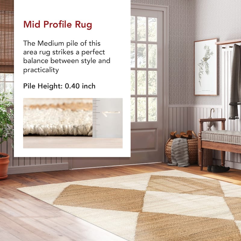 Nuloom Pandora Diamond Jute Area Rug