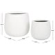 preview thumbnail 5 of 26, SAFAVIEH Outdoor Kane Cement Ficonstone Planter Pot (Set of 2) - 16Wx16Dx14 White