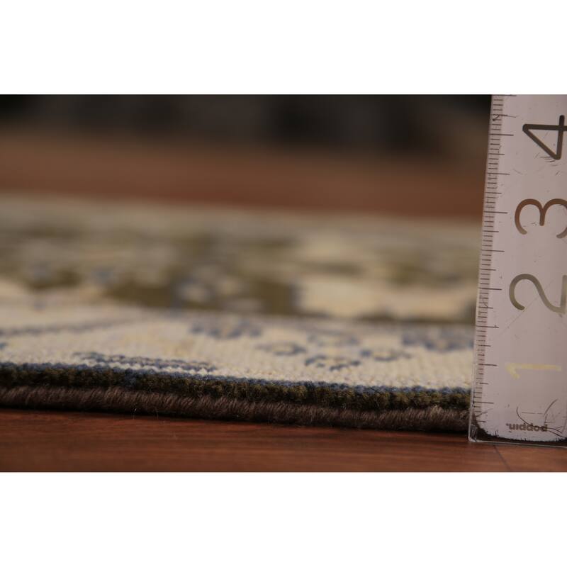 Brown Oushak Indian Runner Rug Handmade Wool Carpet - 2'7"x 9'8"