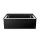 preview thumbnail 75 of 145, Fine Fixtures Acrylic-Fiberglass Soaking Bathtub, White. Alcove/Apron Front