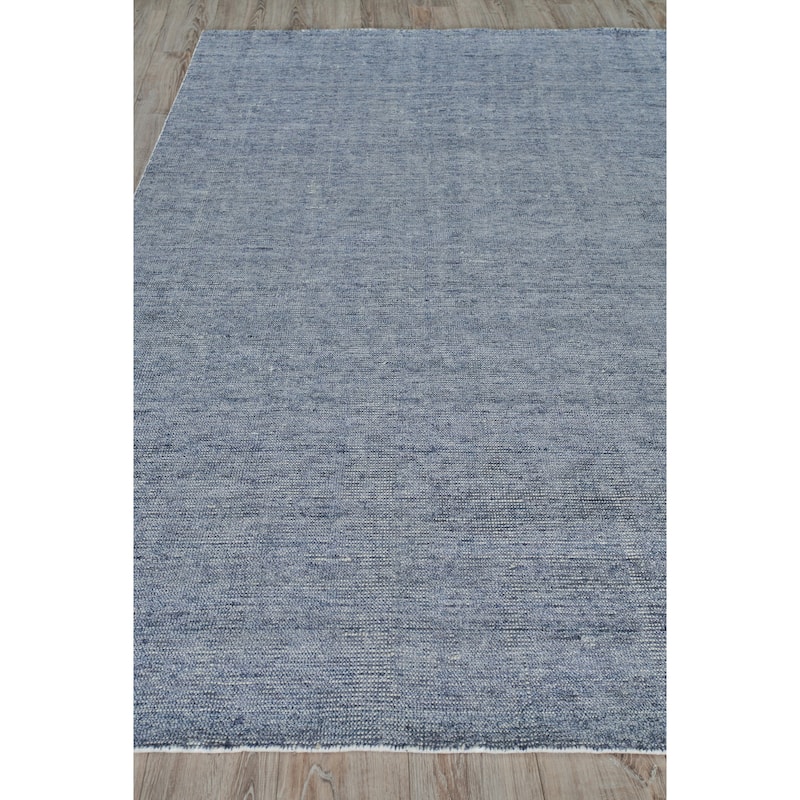 EXQUISITE RUGS Catalina Hand-loomed Wool/Bamboo Silk Blue Area Rug.