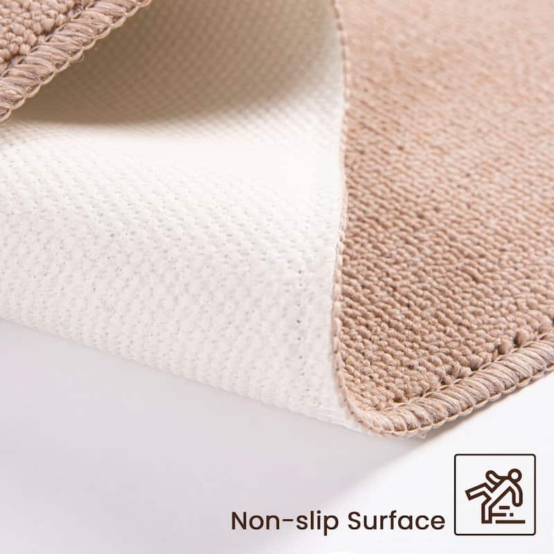 Carpet Stair Treads for Wooden Steps - Indoor Staircase Step Treads with Thick Carpet & Pattern Design
