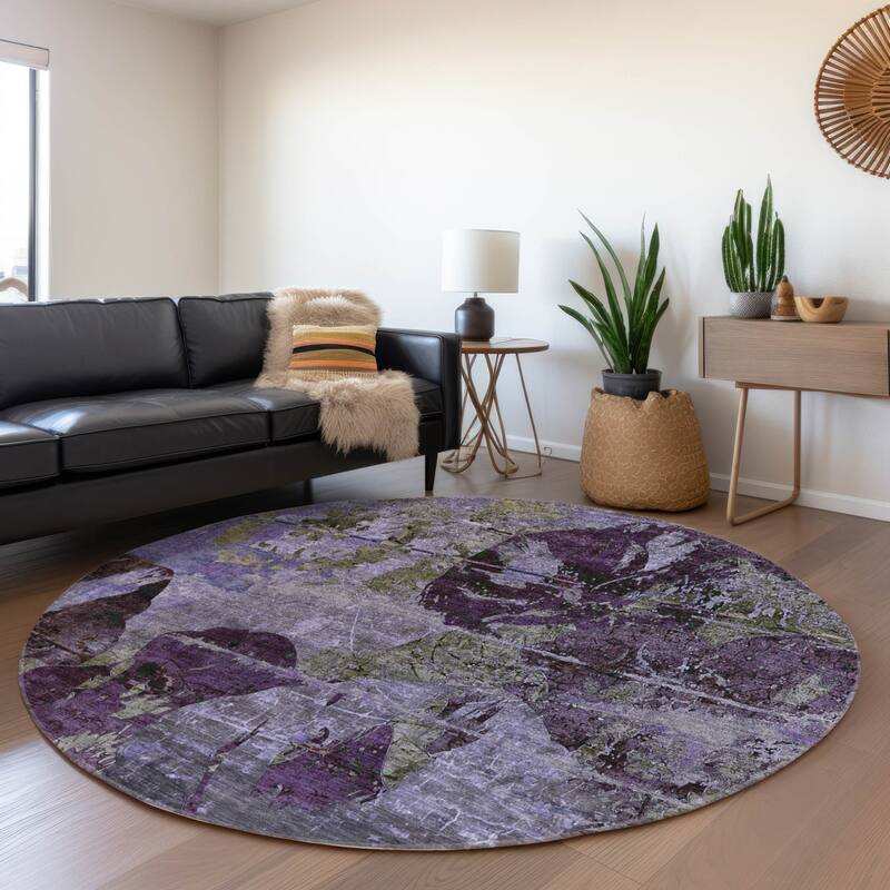 Nax Unique Abstract Weather Resistant Timeless Fusion Runner Outdoor Rug