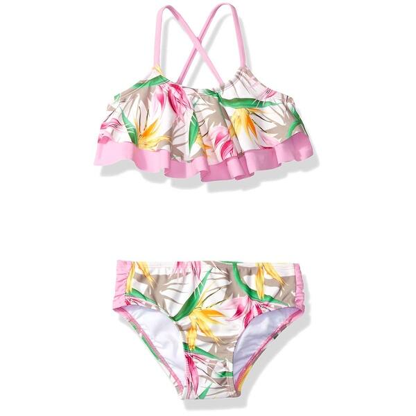 Shop Tommy Bahama Pink Girls Size 14 Flounce Top Two Piece Bikini