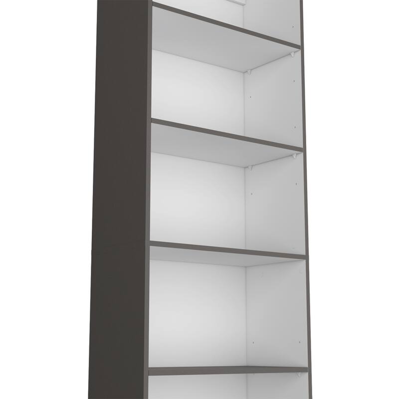 Bookcase 4-Shelves Benzoni, Office, Matt Gray / White,High quality and durable