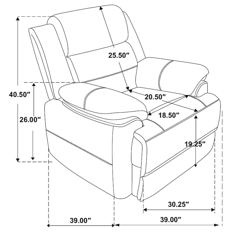 Ellington Upholstered Padded Arm Accent Chair Dark Brown