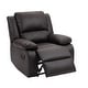 preview thumbnail 37 of 79, Vegan Leather Upholstered Push Back Manual Recliner Chair