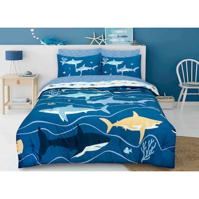 Kidz Mix Swimming Sharks Bed In A Bag, Twin