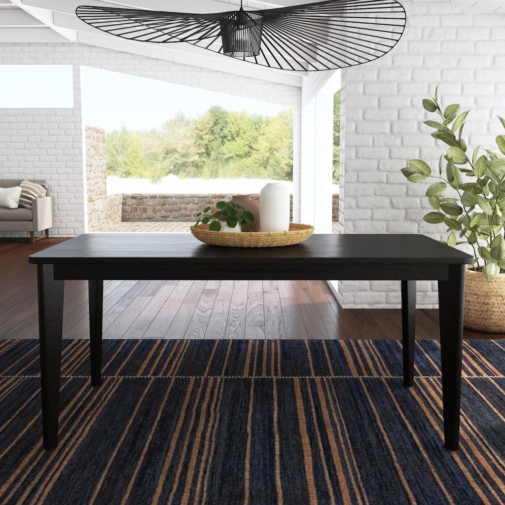 Brentwood Black Wood Rectangle Dining Table by Homestyles - 66" x 30" x 36"