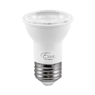 Euri Lighting Dimmable LED PAR16 E26 Base, 7W (50W Equiv.) 500lm, 80CRI, Warm White (2700K)