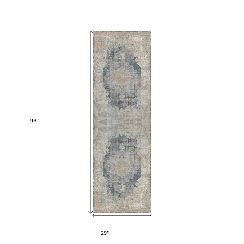 Cuzal Traditional Woven Area Rug By HomeRoots - 8' Runner