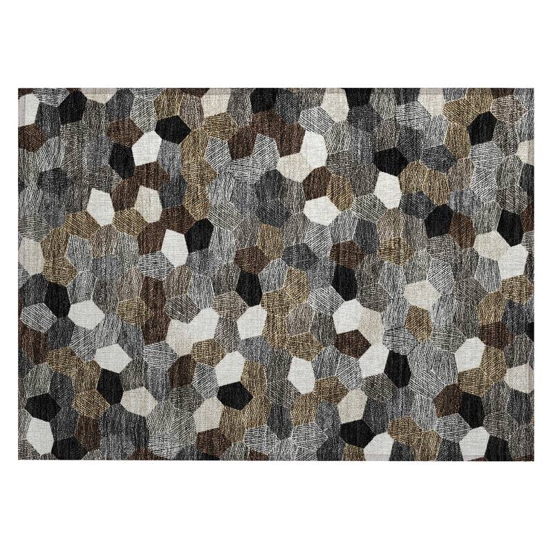 Machine Washable Indoor/ Outdoor Modern Loyd Chantille Rug