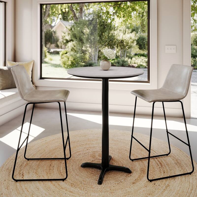 Commercial HPL Tabletop with Bar Height Crisscross Base