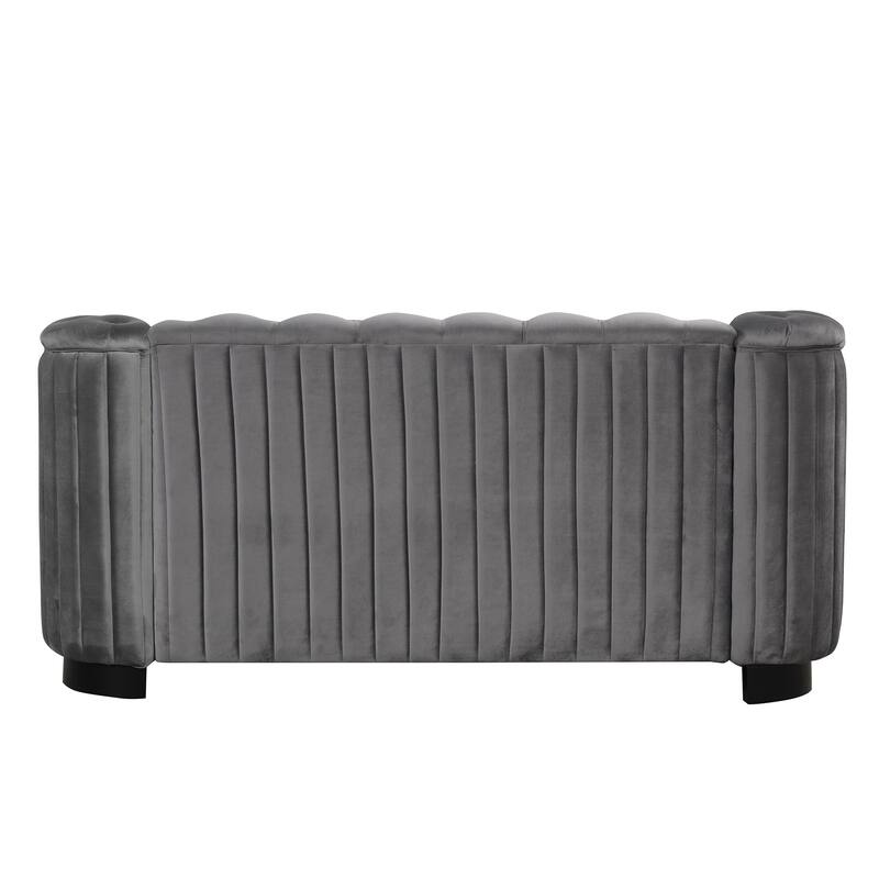3 Pieces Modern elvet Upholstered Living Room Sofa Set Sectional