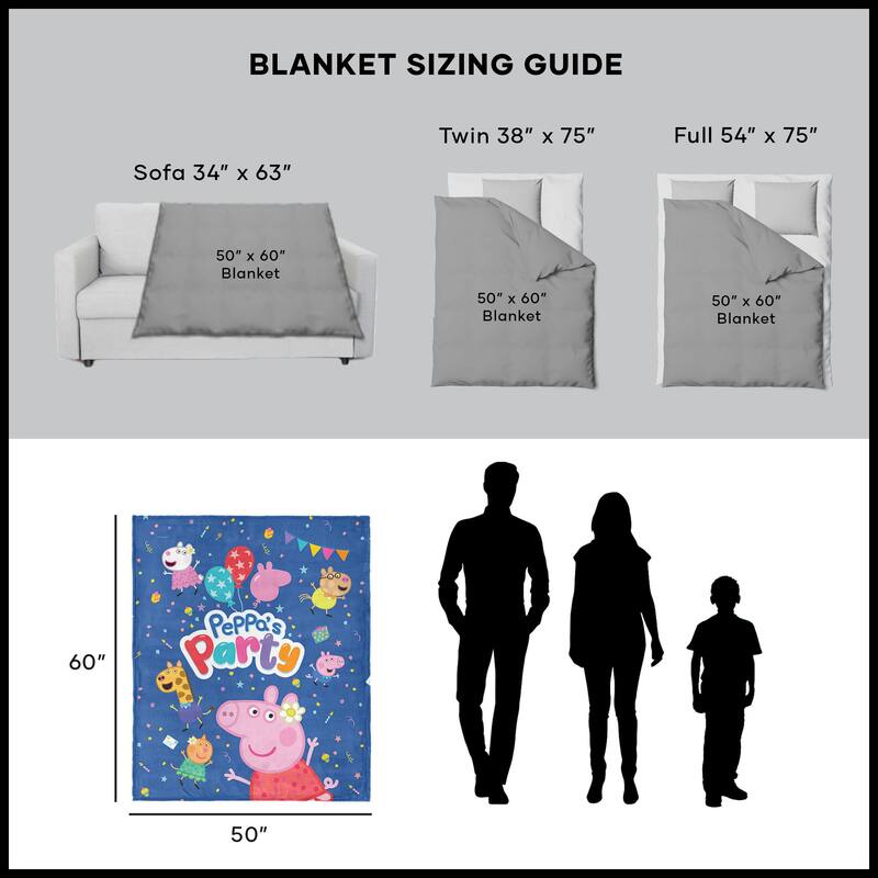 Hasbro Peppa Pig Silk Touch Throw Blanket