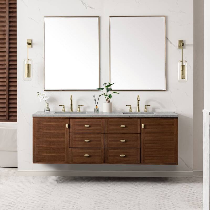 James Martin Vanities 670-V72-3EJP Amberly 72" Free Standing or Wall