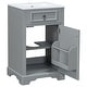 preview thumbnail 13 of 18, GDFStudio - Lisa 20" Bathroom Vanity with Ceramic Sink, Soft-Close Door & Storage Rack