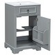 preview thumbnail 85 of 135, GDFStudio - Lisa 20" Bathroom Vanity with Ceramic Sink, Soft-Close Door & Storage Rack