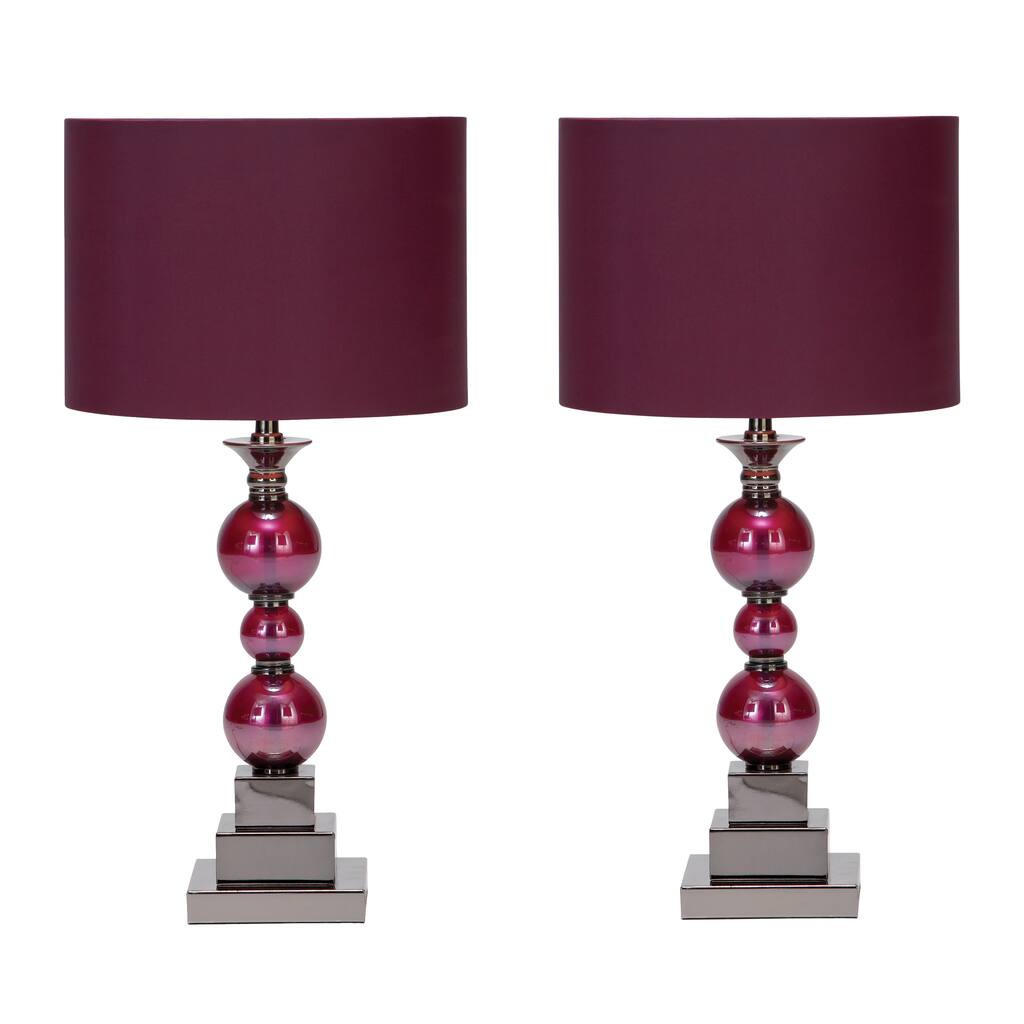 Loft Chic Handcrafted Table Lamps (Set of 2) - 24-Inch