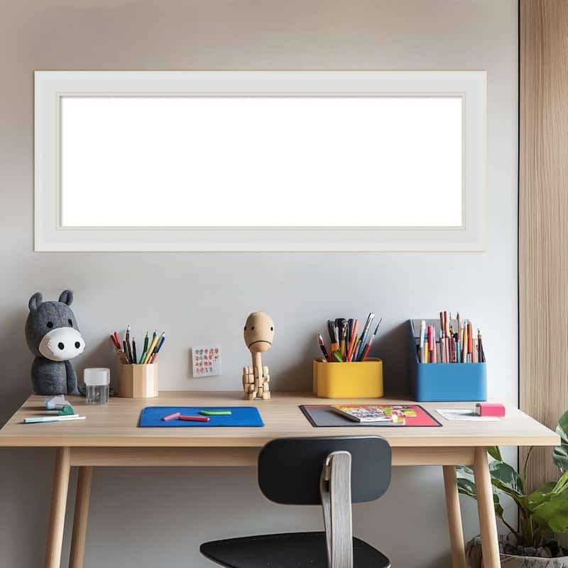 Amanti Art Flair Polished Nickel Framed Dry Erase Magnetic Board