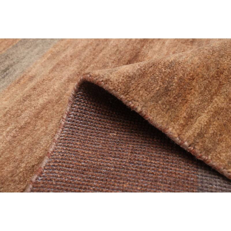 ECARPETGALLERY Hand-knotted Peshawar Ziegler Brown Wool Rug - 4'11 x 6'10