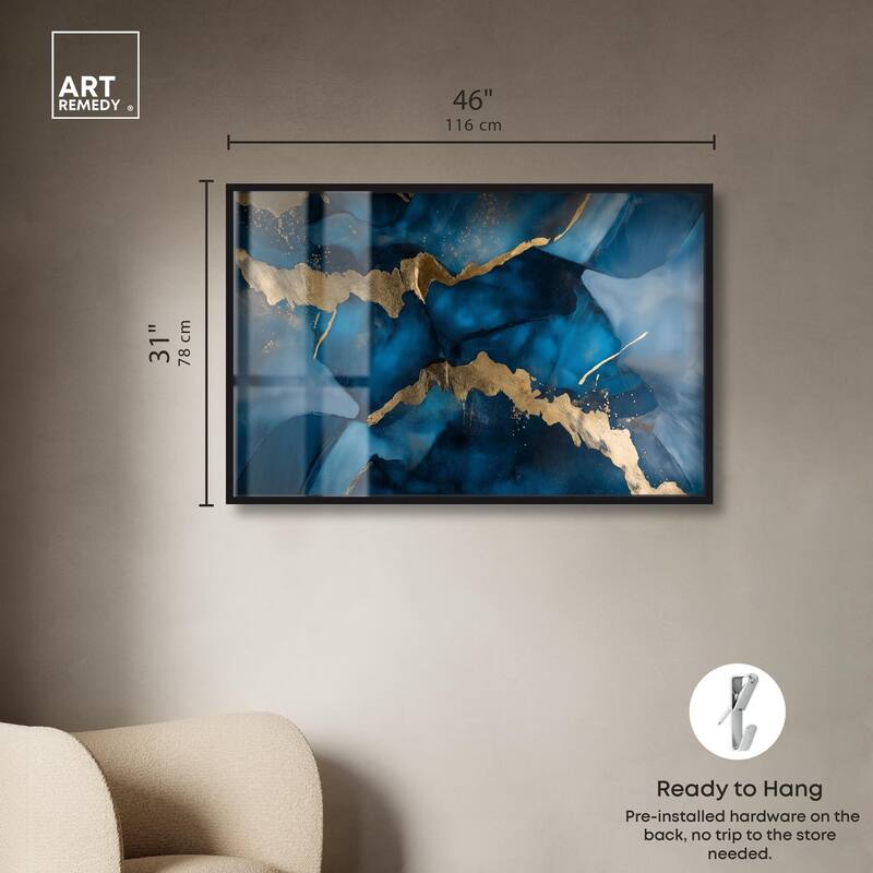 Dark Texture Golden Touch III Shadowbox by Art Remedy
