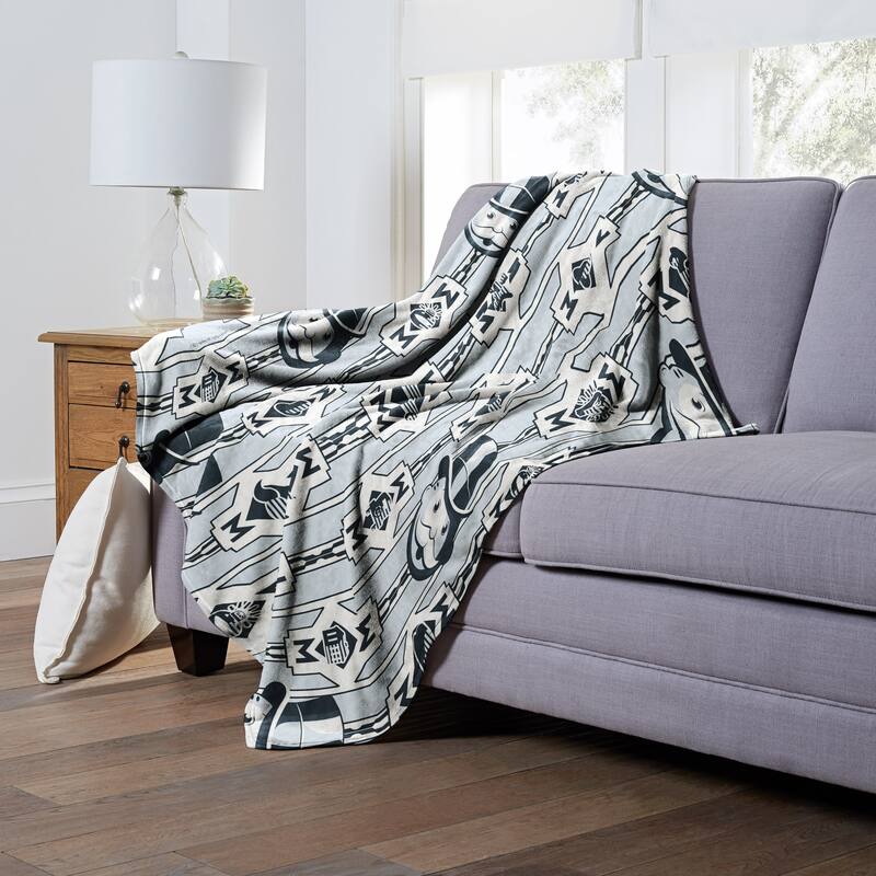 Hasbro Monopoly Monopoly Man Silk Touch Throw Blanket