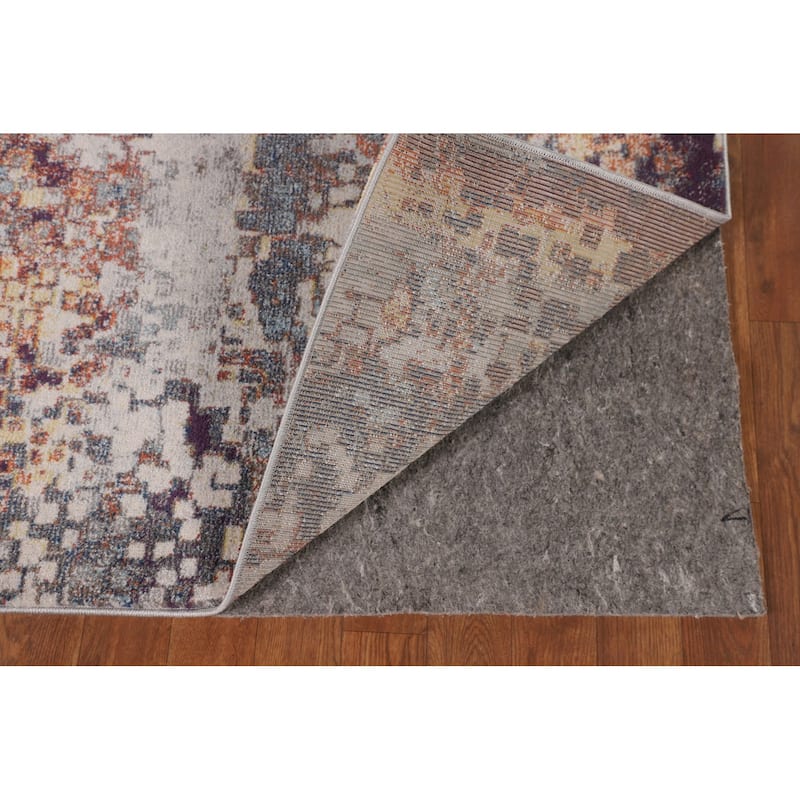 Grey Abstract Turkish Area Rug Machine Made Carpet - 5'0" x 8'0"