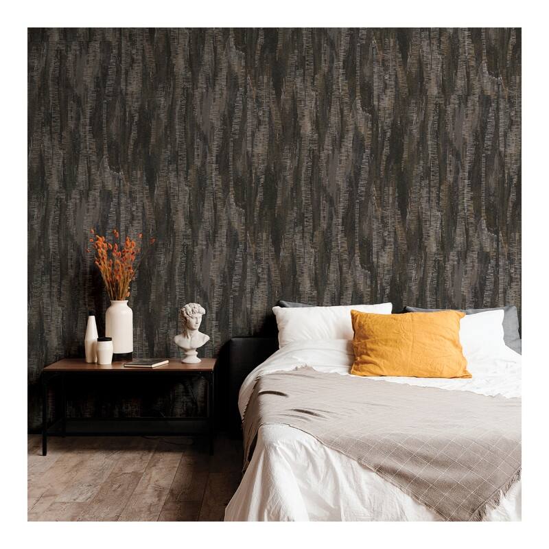 Brewster Meteor Silver Distressed Texture Wallpaper - 21 x 396 x 0.025