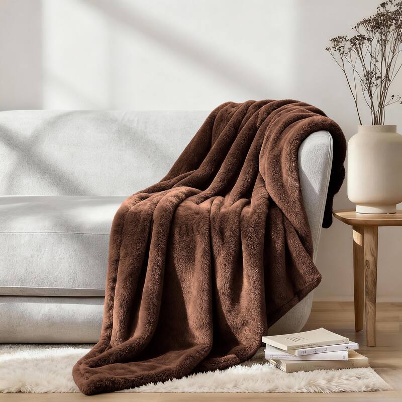 Superior Solid Fluffy Fleece Blanket, Plush and All Season