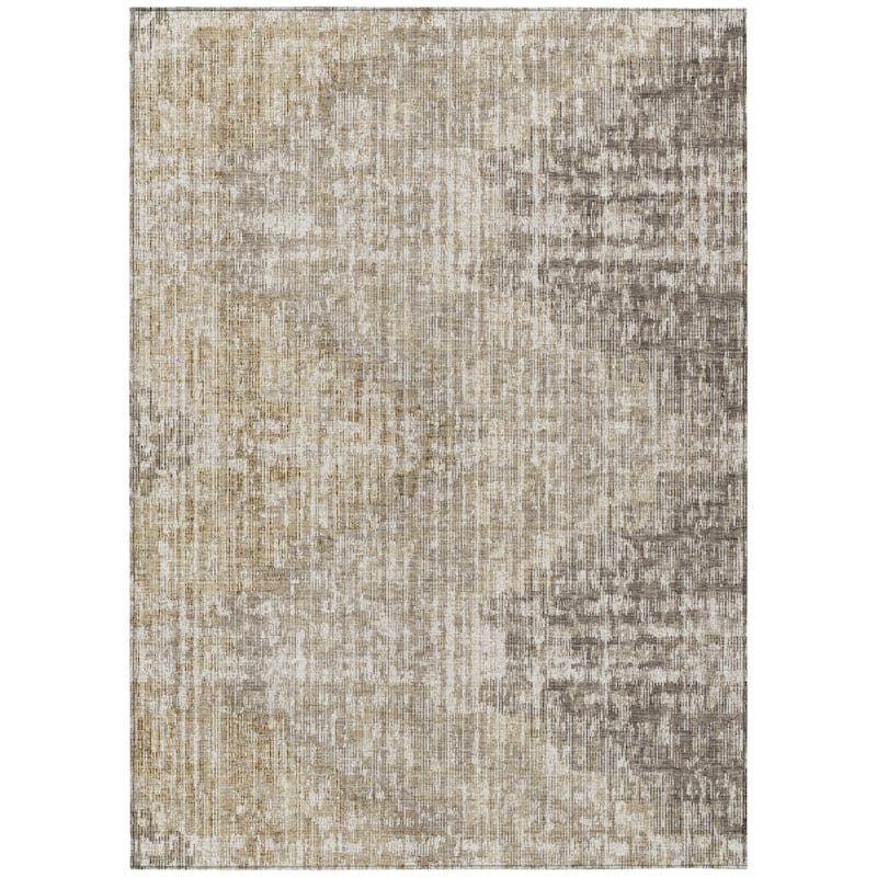 HomeRoots Geometric Transitional Rectangle Outdoor Rug